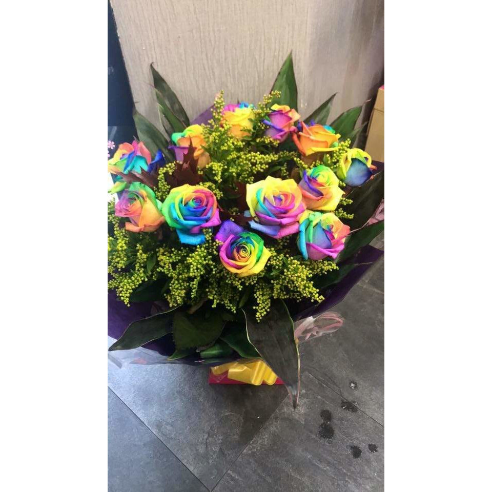 Dozen Rainbow Roses